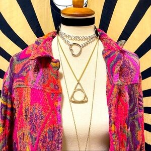 🌈 Beautiful Vintage colorful artsy jacket